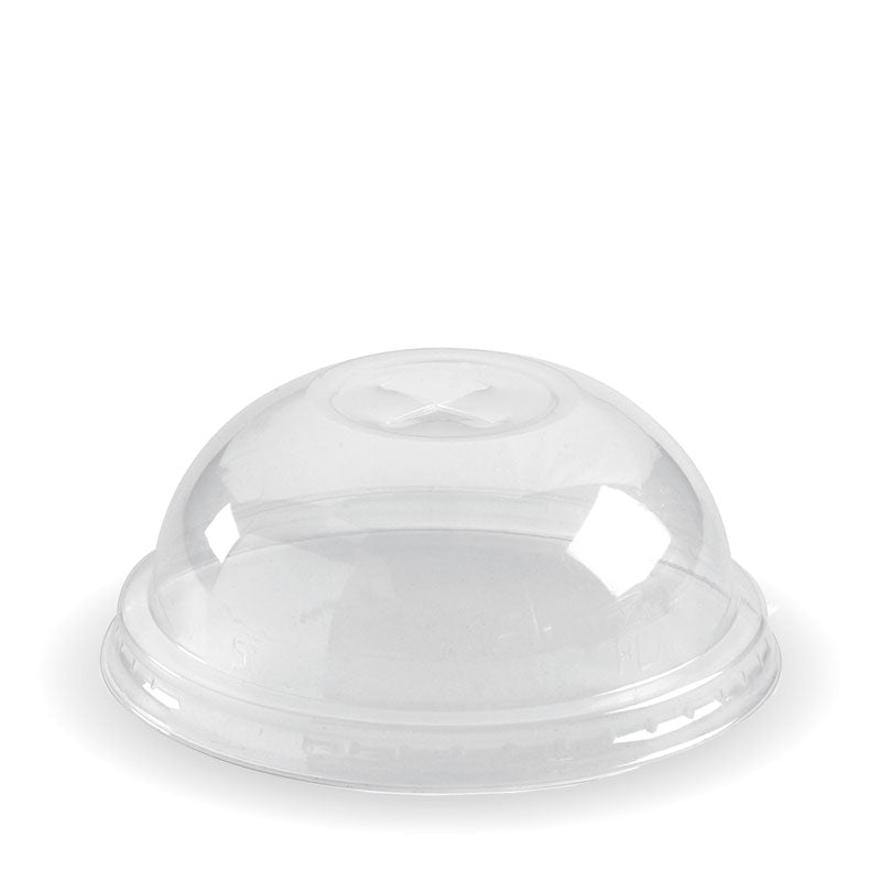 Bio Cup PLA Plastic Lid 76mm Dome x-Slot (Carton 1000) (Sleeve 50)