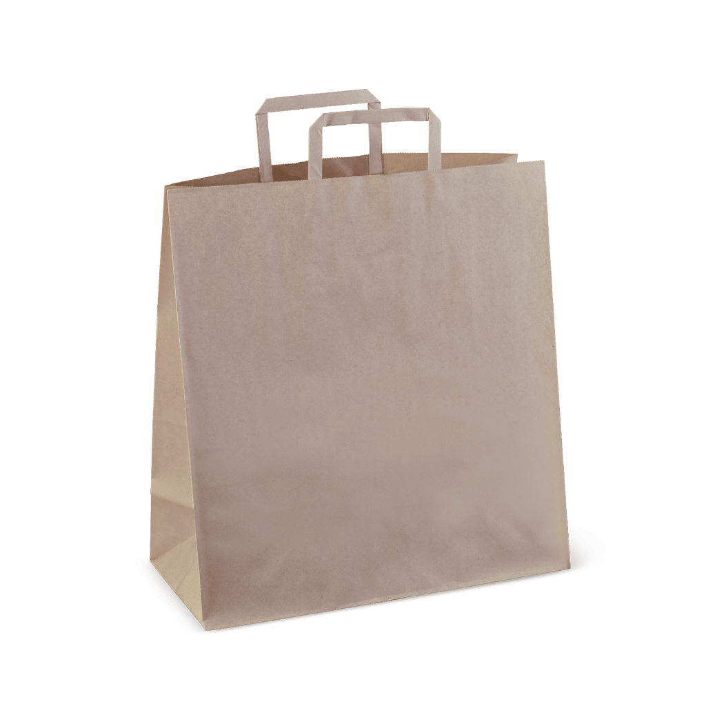 Paper Carry Bag #75 Brown (340mm x 320mm x 144mm) (Carton 250) (Pack 50)