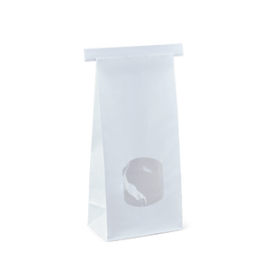Bag White Medium Window C575S0001 Detpak (246x115x70mm) Tin Tie (Carton 400)