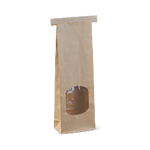Bag Brown Small Window 250g C644S0010 (264x92x47mm) Tin Tie (Carton 500)