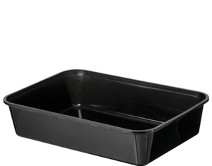 A500 Plastic Rectangle Black (500ml) Container (Carton 500) (Sleeve 50)