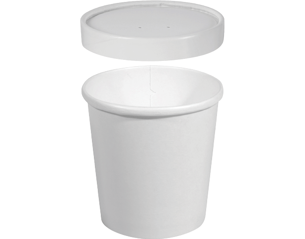 Soup 16oz Paper Container & Lid Heavy Duty Combo (Carton 250) (Pack 25)