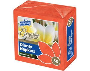 Elegance Dinner Napkin Red C/A (Carton 500) (Pack 50)