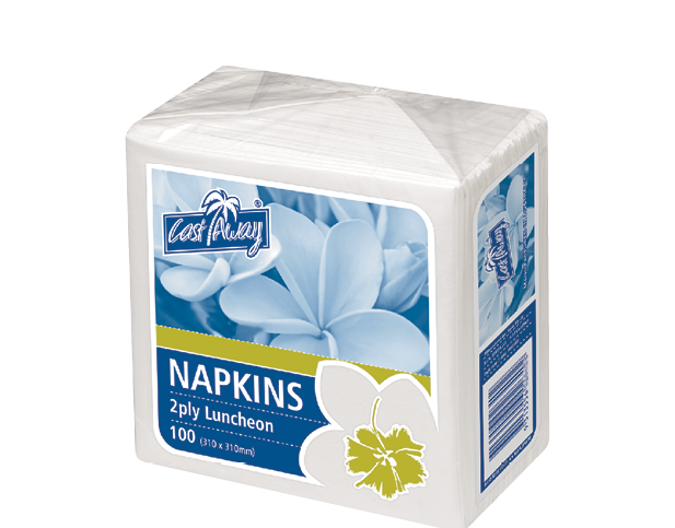 2 Ply Lunch White Napkin C/A (Carton 2000) (Pack 100)