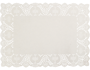 Placemat Lace (250x350mm) White (Carton 1000) (Pack 250)