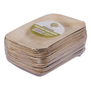 Eco Vision Large Rectangle Plate 240x160mm(Dry Palm Leaf) (Pack 25)