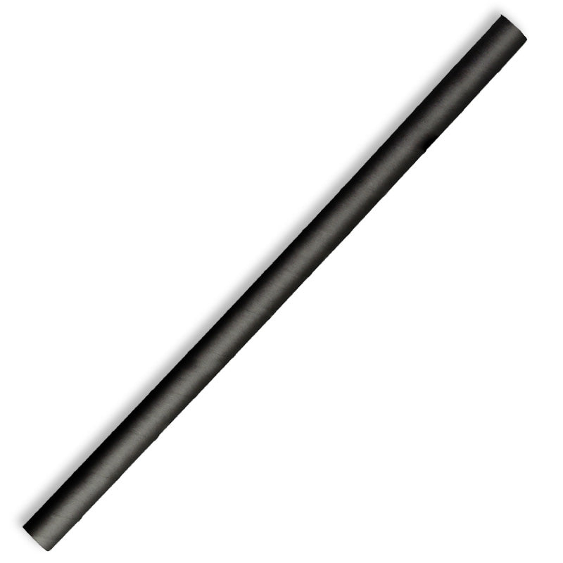 Straws Paper Jumbo Biopak 10x197mm Black Straw (Carton 2500) (Sleeve 100)