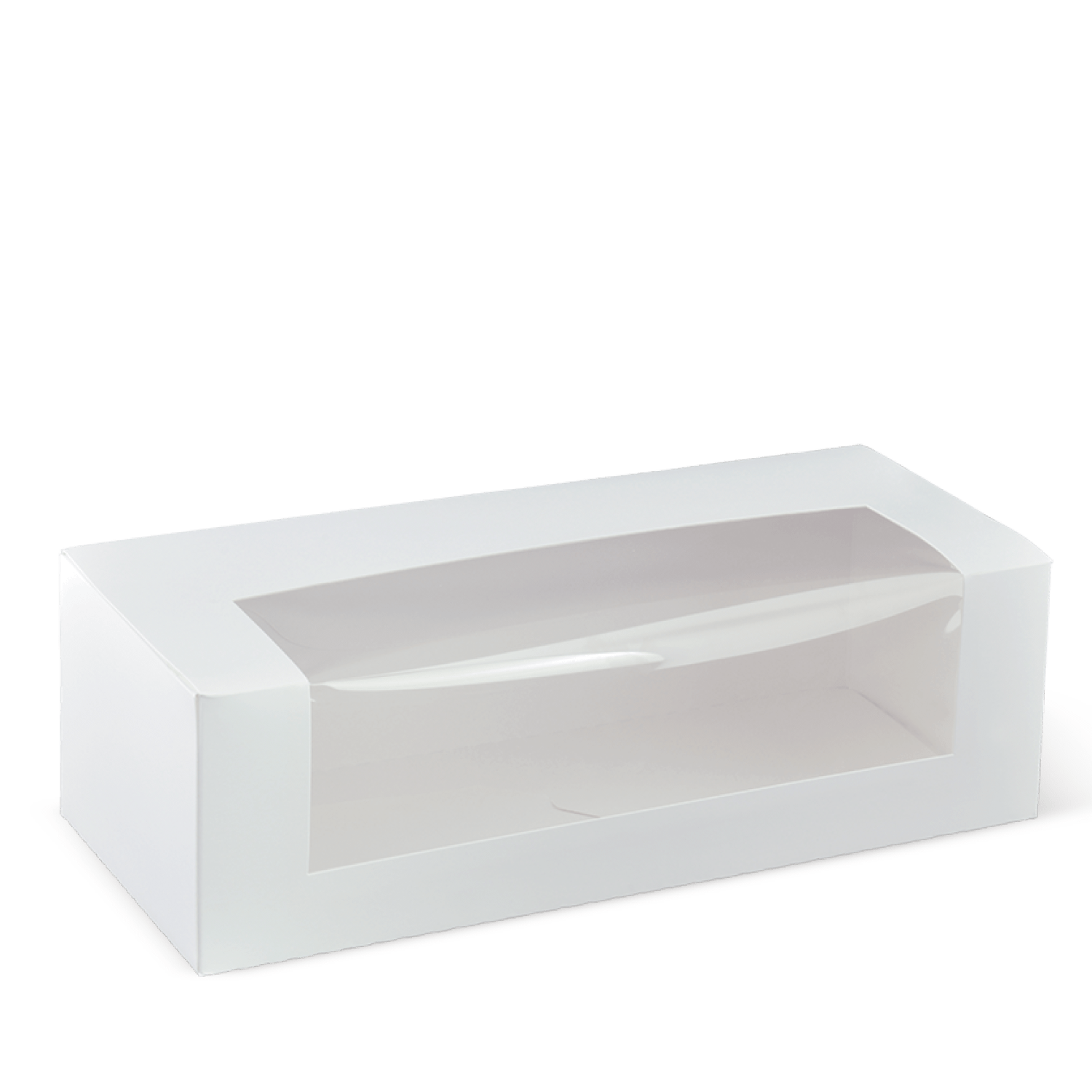 Patisserie White Window Box 10" Long (Carton 300) (Each)