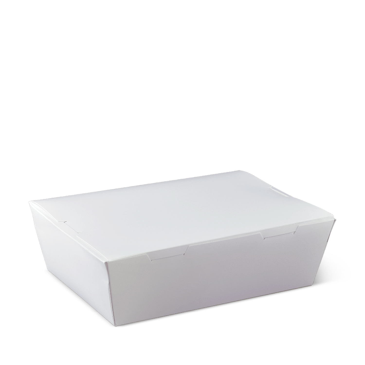 Detpak Lunch Box Large White (195mm x 140mm x 65mm) (Carton 200) (Pack 50)