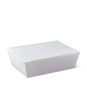 Detpak Lunch Box Large White (195mm x 140mm x 65mm) (Carton 200) (Pack 50)