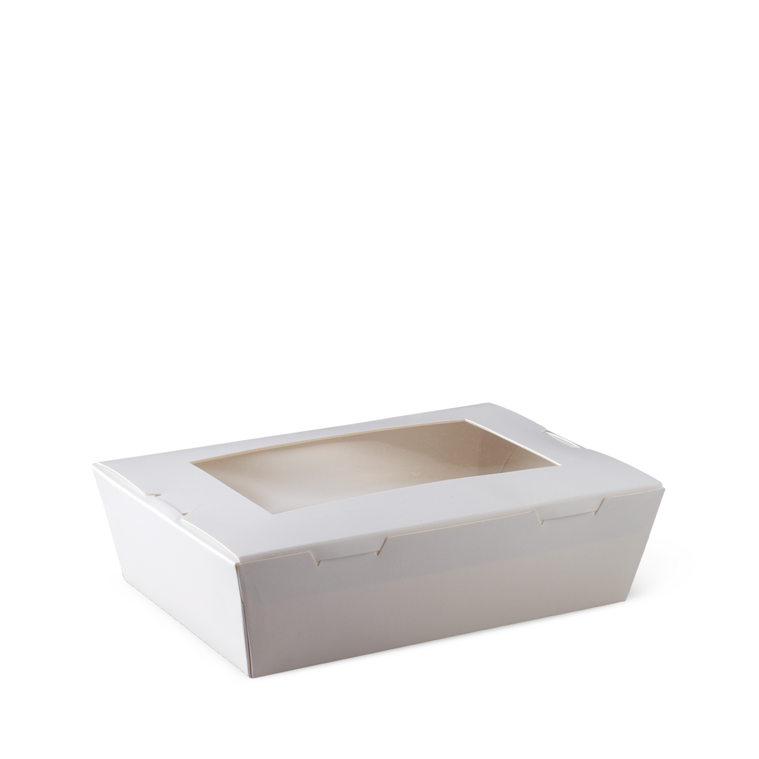 Detpak Lunch Box Medium White Window (180mm x 120mm) (Carton 200) (Pack 50)