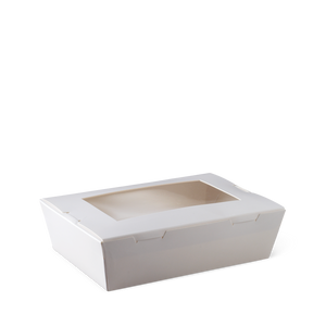 Detpak Lunch Box Medium White Window (180mm x 120mm) (Carton 200) (Pack 50)