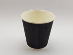 8oz Ripple Fine Cup Black (Carton 500) (Sleeve 25)