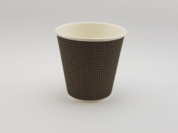 8oz Ripple Fine Cup Brown (Carton 500) (Sleeve 25)