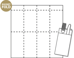 Poche Quilted Dinner Napkin White (Carton 1000) (Pack 100)