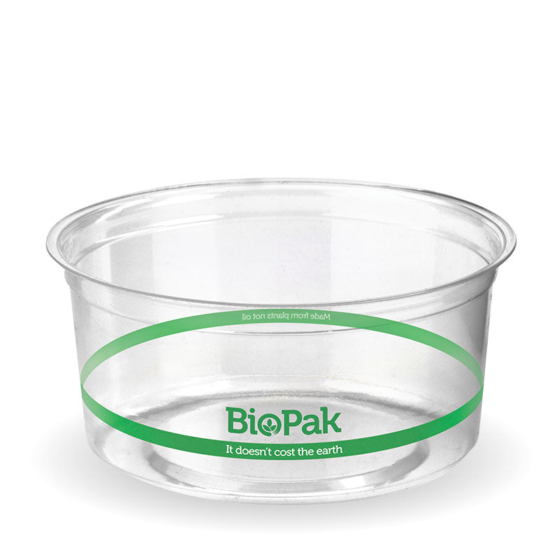 Bio Deli Bowl 360ml Plastic Clear (Carton 500) (Sleeve 50)
