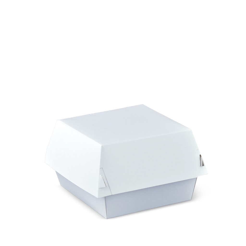 Detpak Clam Large Burger White (110mm x 116mm x 86mm) Carton (Carton 400)