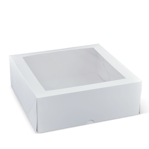 Patisserie White Window Box 11" Square (Carton 100) (Each)