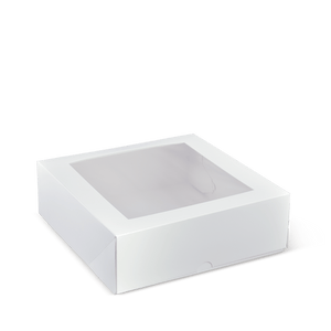 Patisserie White Window Box 9" Square (Carton 200) (Each)