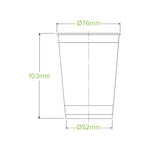 Bio Cup PLA Plastic 280ml Clear (Carton 2000) (Sleeve 100)
