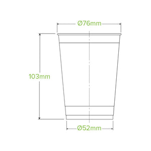 Bio Cup PLA Plastic 280ml Clear (Carton 2000) (Sleeve 100)