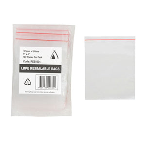 Resealable Bag 5x4" (125x100mm) (Carton 1000)