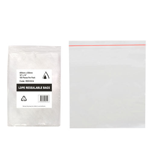 Resealable Bag 16x14" (405x355mm) (Carton 500) (Pack 100)