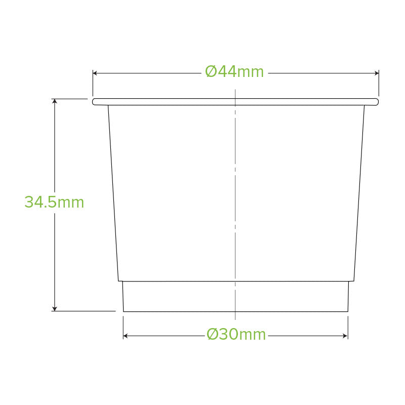 Bio Sauce PLA Plastic 30ml (Carton 3000) (Sleeve 100)