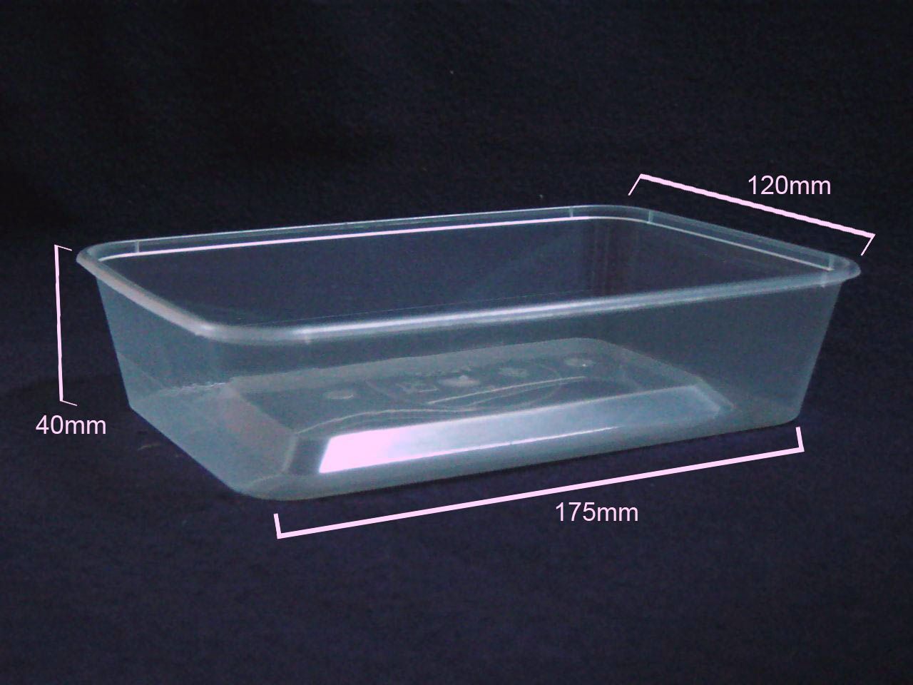 A500 Plastic Rectangle (500ml) Container (Carton 500) (Sleeve 50)