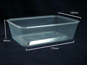 A650 Plastic Rectangle (650ml) Container (Carton 500) (Sleeve 50)