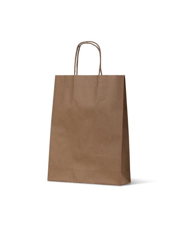 Paper Carry Bag Small Brown B1 350x260x90mm (Pack 50)