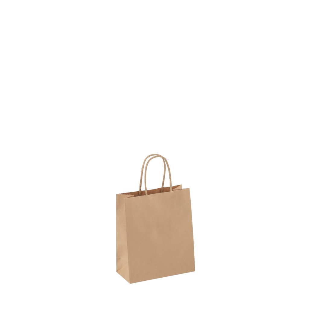 Paper Carry Bag # 8 Brown Petite 215x180mm (Carton 250)