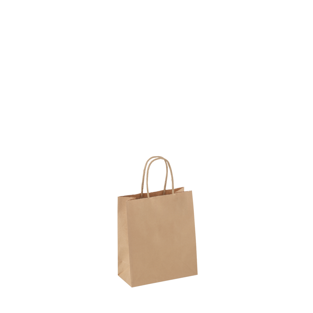 Paper Carry Bag #8 Brown Petite 215x180mm (Pack 50)