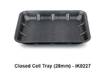 Foam Tray (8"x7" x 35mm) Black Deep "Ikon" (Carton 360) (Sleeve 90)