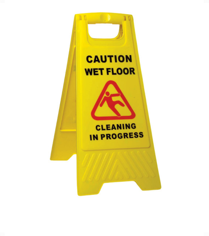 Sign Caution 'Wet Floor' Yellow/Lime Each