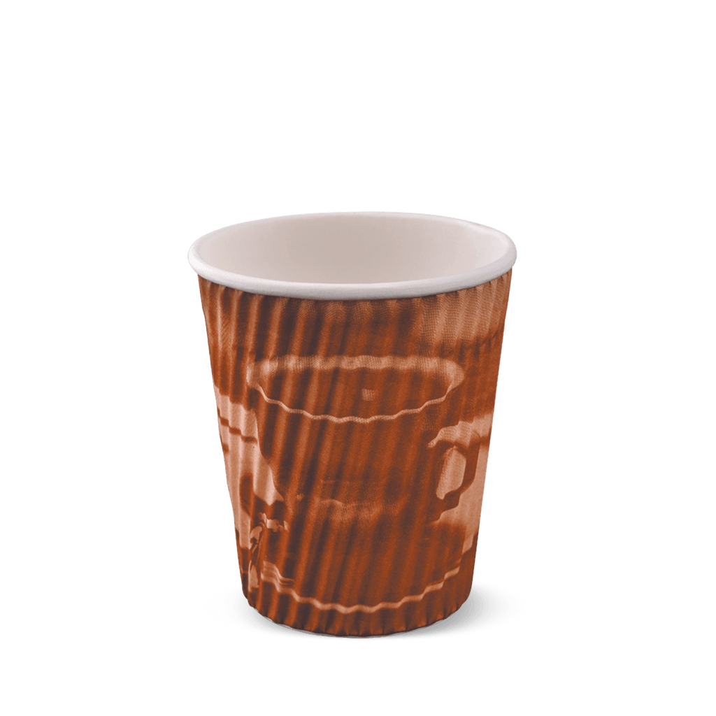 8oz Ripple Detpak Printed Cup (Carton 1000) (Sleeve 40)