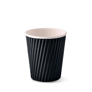 8oz Ripple Detpak Black Cup (Carton 1000) (Sleeve 40)