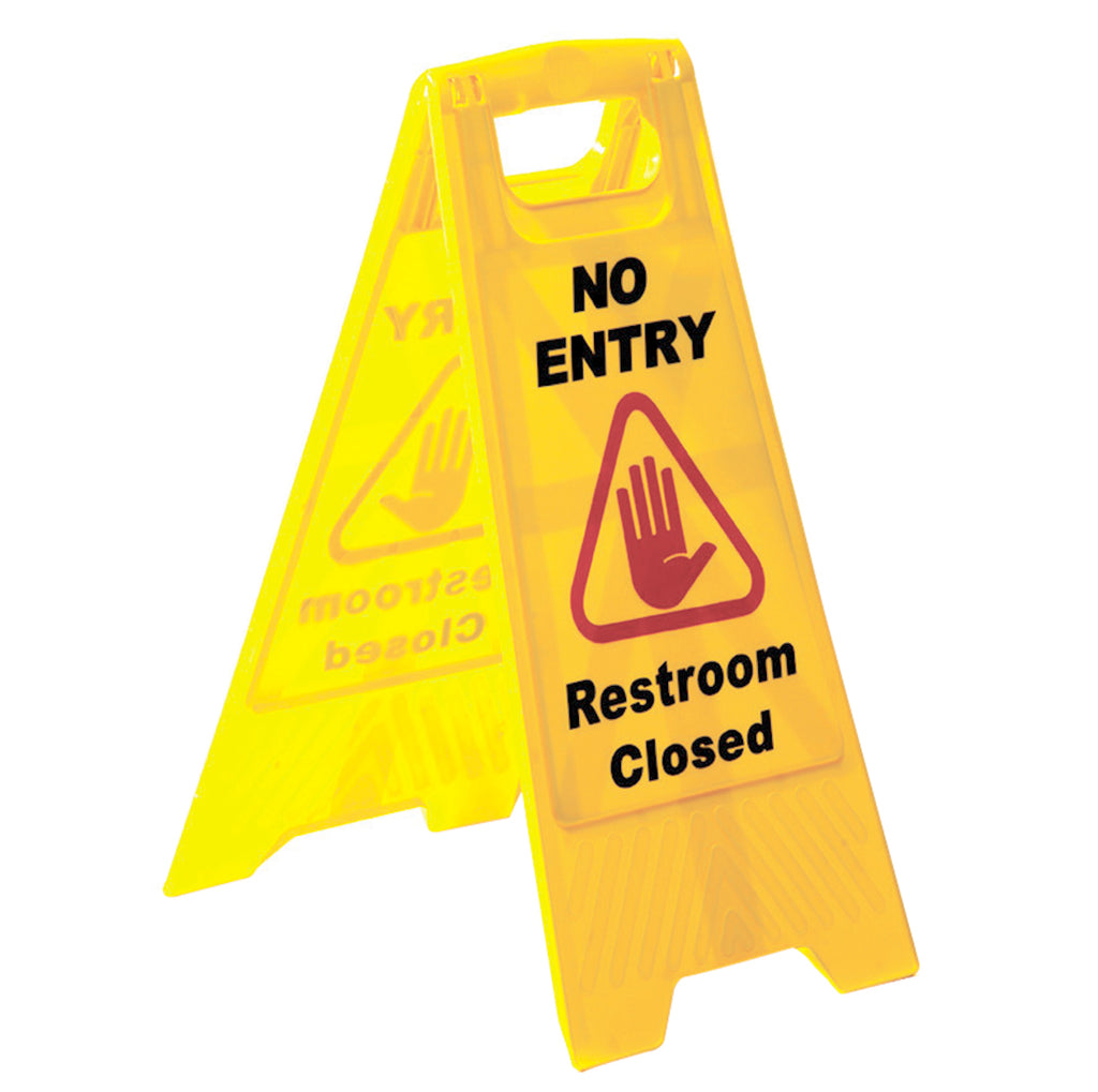 Sign Caution 'No Entry Rest.Closed' Yellow Each