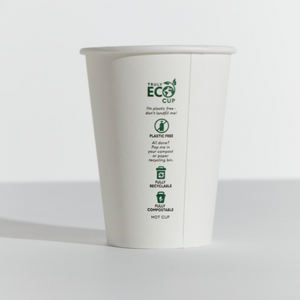 12oz Truly Eco Paper Single Wall White Cup Pinnacle (Carton 1000) (Sleeve 50)