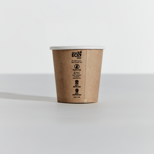 4oz Truly Eco Pinnacle Cup Single Wall Kraft (Carton 1000) (Sleeve 50)