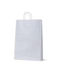 Paper Carry Bag Medium White W2 480x340x90mm (Carton 250) (Pack 50)