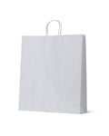 Paper Carry Bag Large White W3 500x450x125mm (Pack 50)